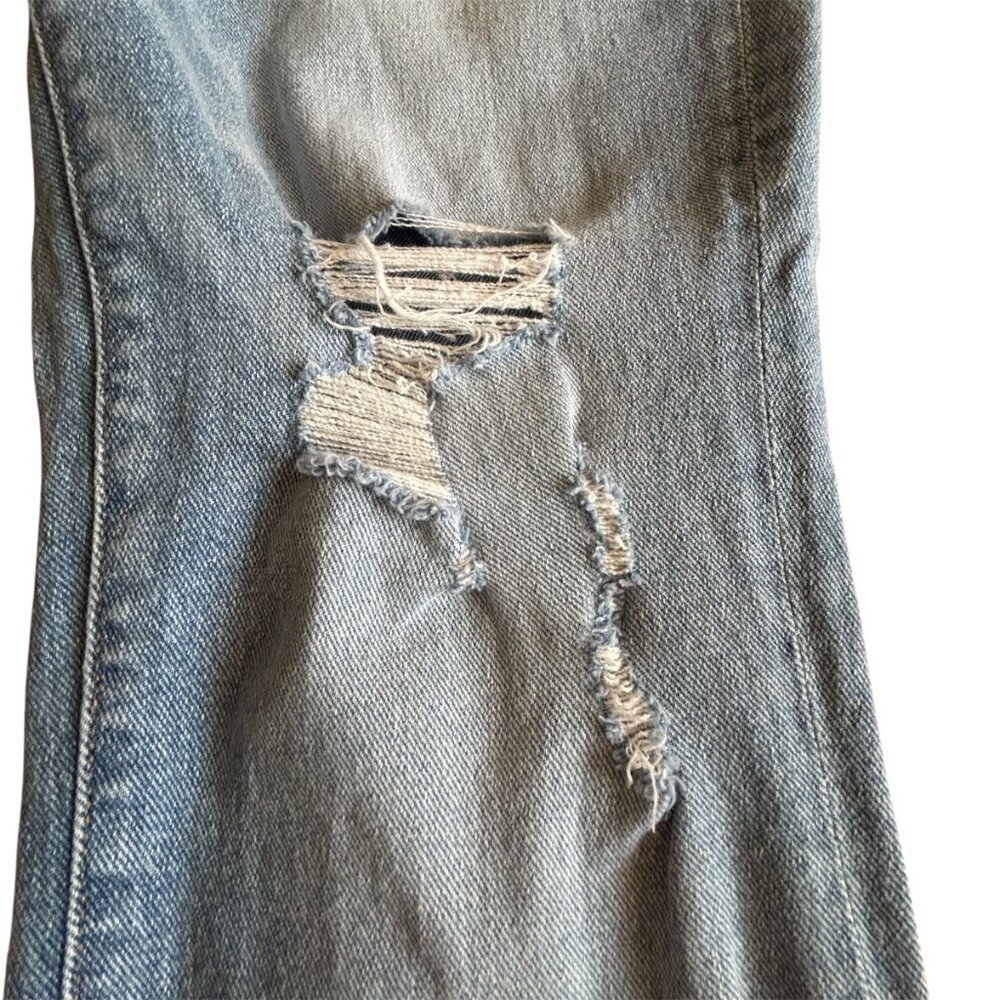 Seven7 Jeans Size 8 Light Wash Distressed Mid Rise Stretch Denim - Picture 6 of 13